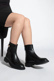 Women's Buckled Casual Boots Himpa - Black