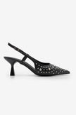 Rofen Black Women’s Studded Stiletto High Heel Shoes
