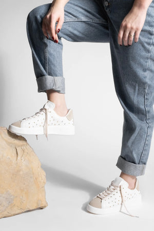 Women's Sneaker Sport Shoe Lenso - Beige