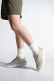 Women's Knitted Running and Walking Sneakers Norge - Beige