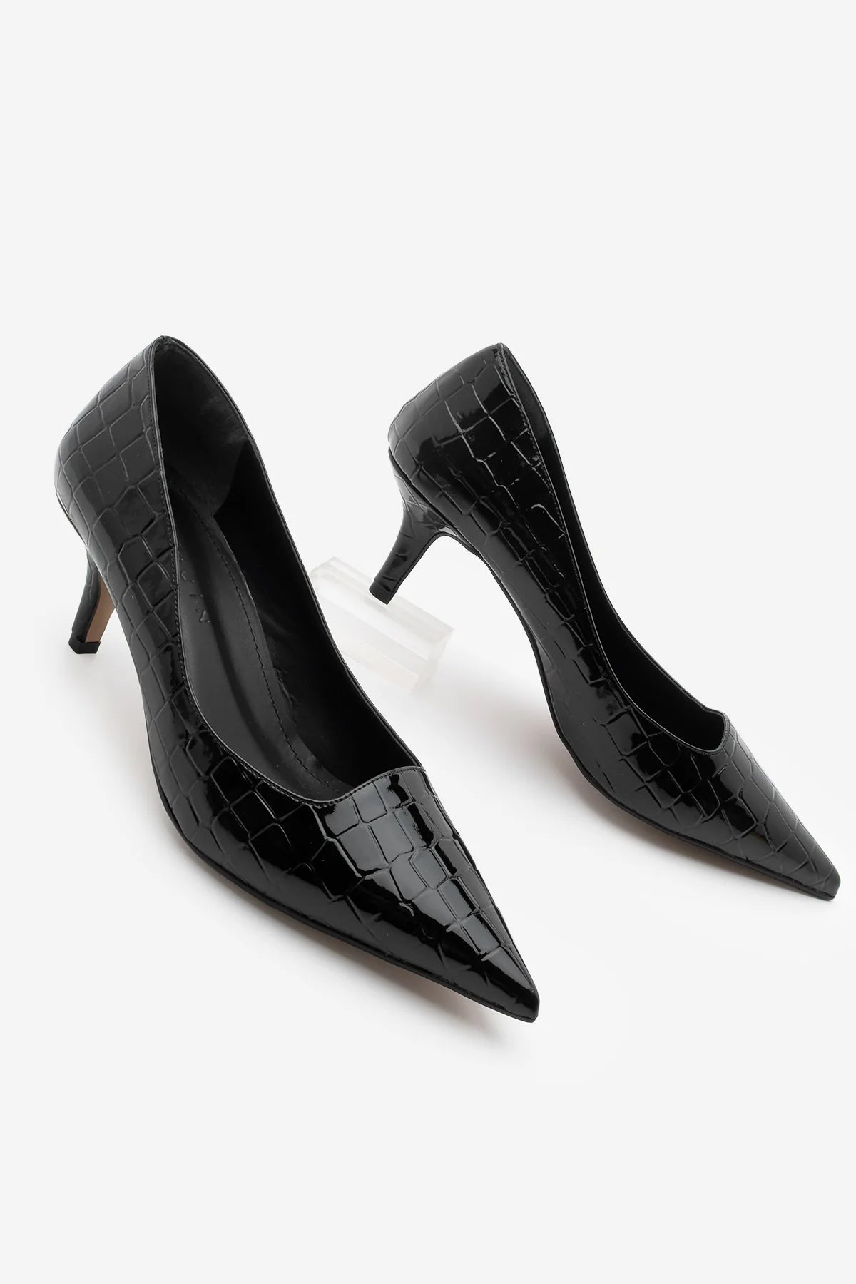 Women's Stiletto Heel Shoes Olfin - Black Croco