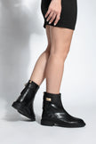 Women's Buckled Casual Boots Himpa - Black