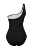 Black One Shoulder Accessory Regular Swimsuit