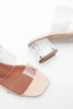 Women's Transparent Strappy Heeled Slippers Yesva - Beige
