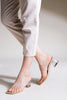 Women's Transparent Strappy Heeled Slippers Yesva - Beige