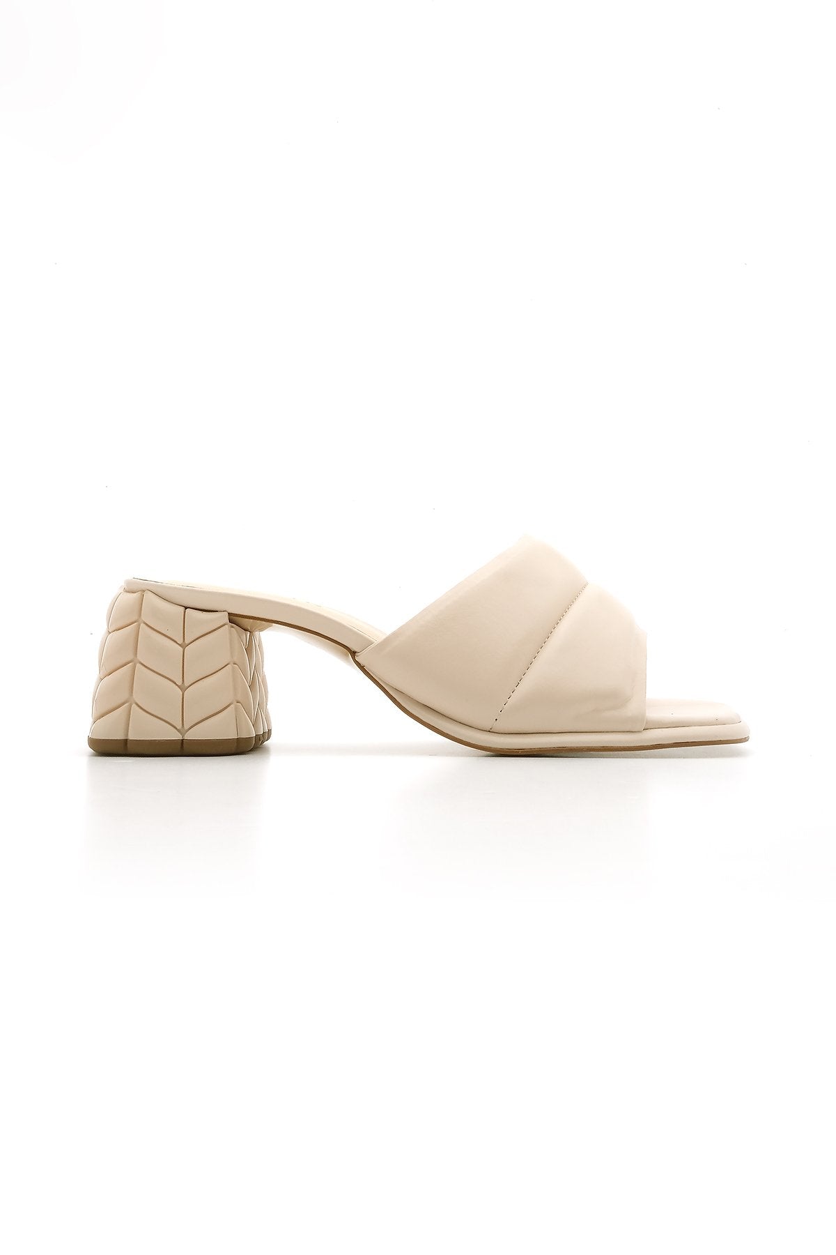 Women's Thick Heeled Slippers Denves - Beige