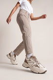 MERITA Ecru Suede Chunky Platform Women's Sneakers