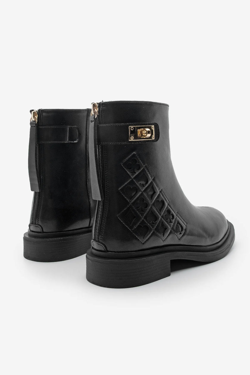 Women's Buckled Casual Boots Himpa - Black