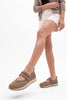 Hopato – Camel Suede Women’s Double-Strap Mary Jane Sneakers