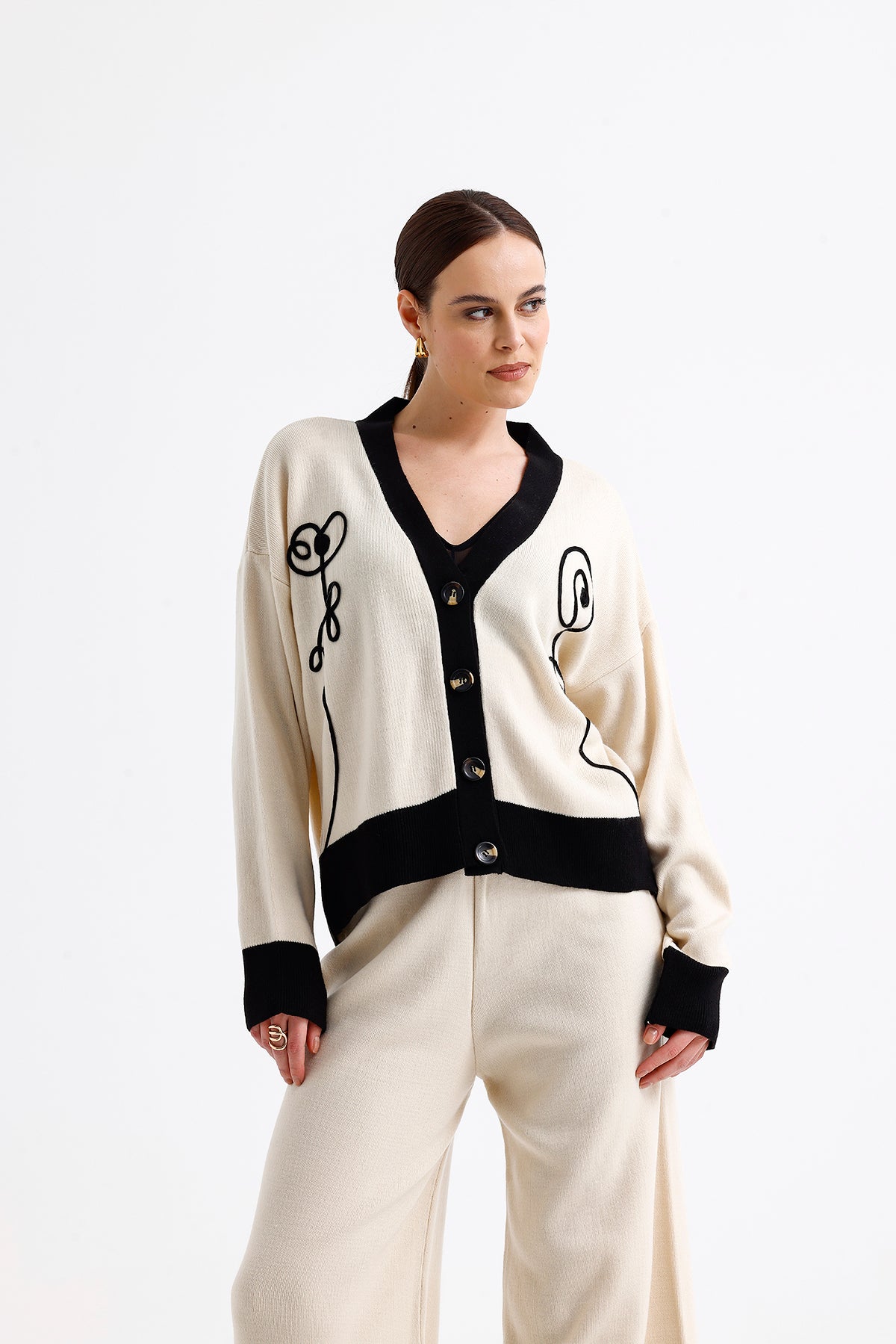 Knitted Cardigan Set Patterned | CLOTHES | Set | Lebbse Knitted Cardigan Set Patterned | CLOTHES | Set | Lebbse