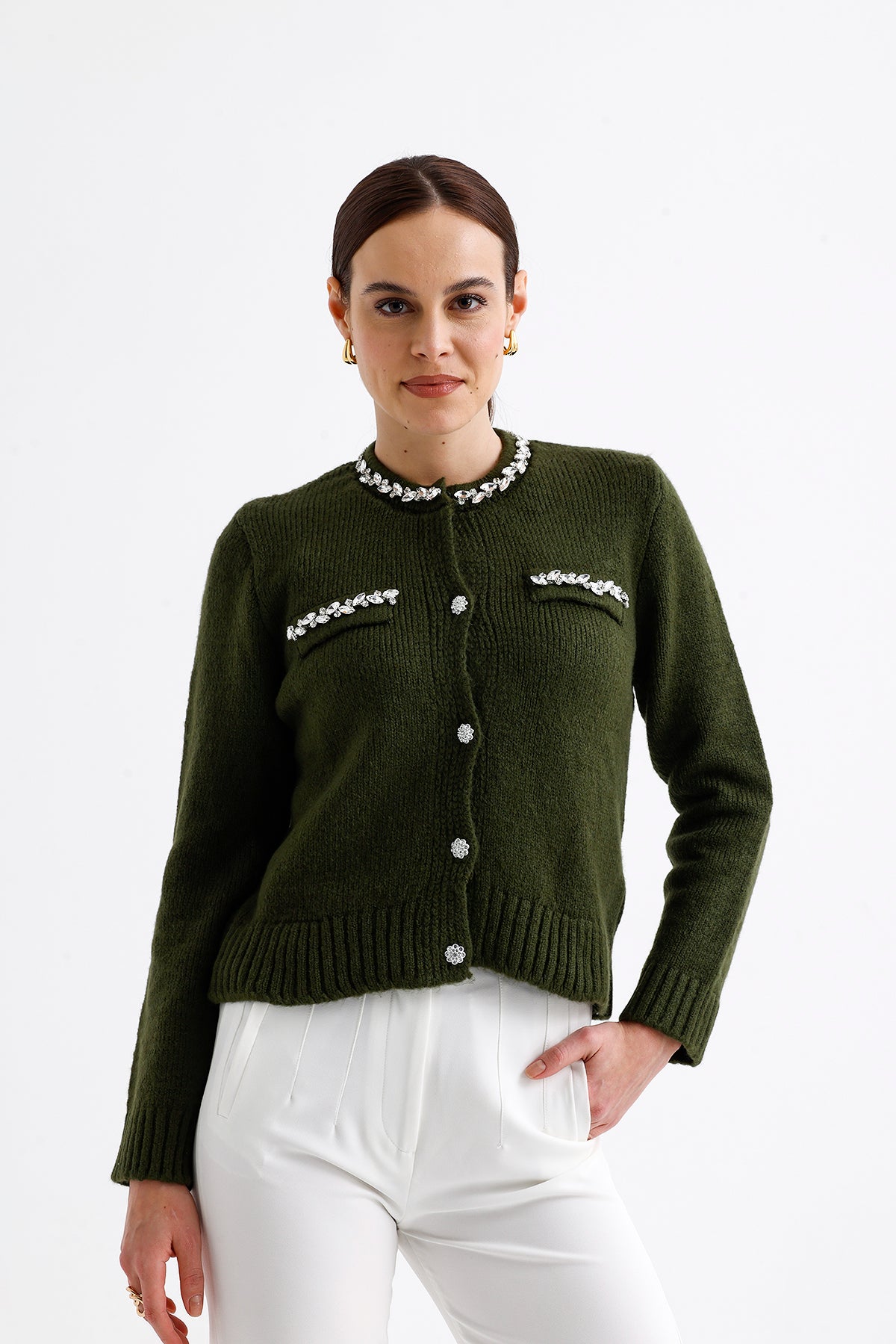 Stone Buttoned Cardigan | CARDIGAN | CLOTHES | Lebbse Stone Buttoned Cardigan | CARDIGAN | CLOTHES | Lebbse