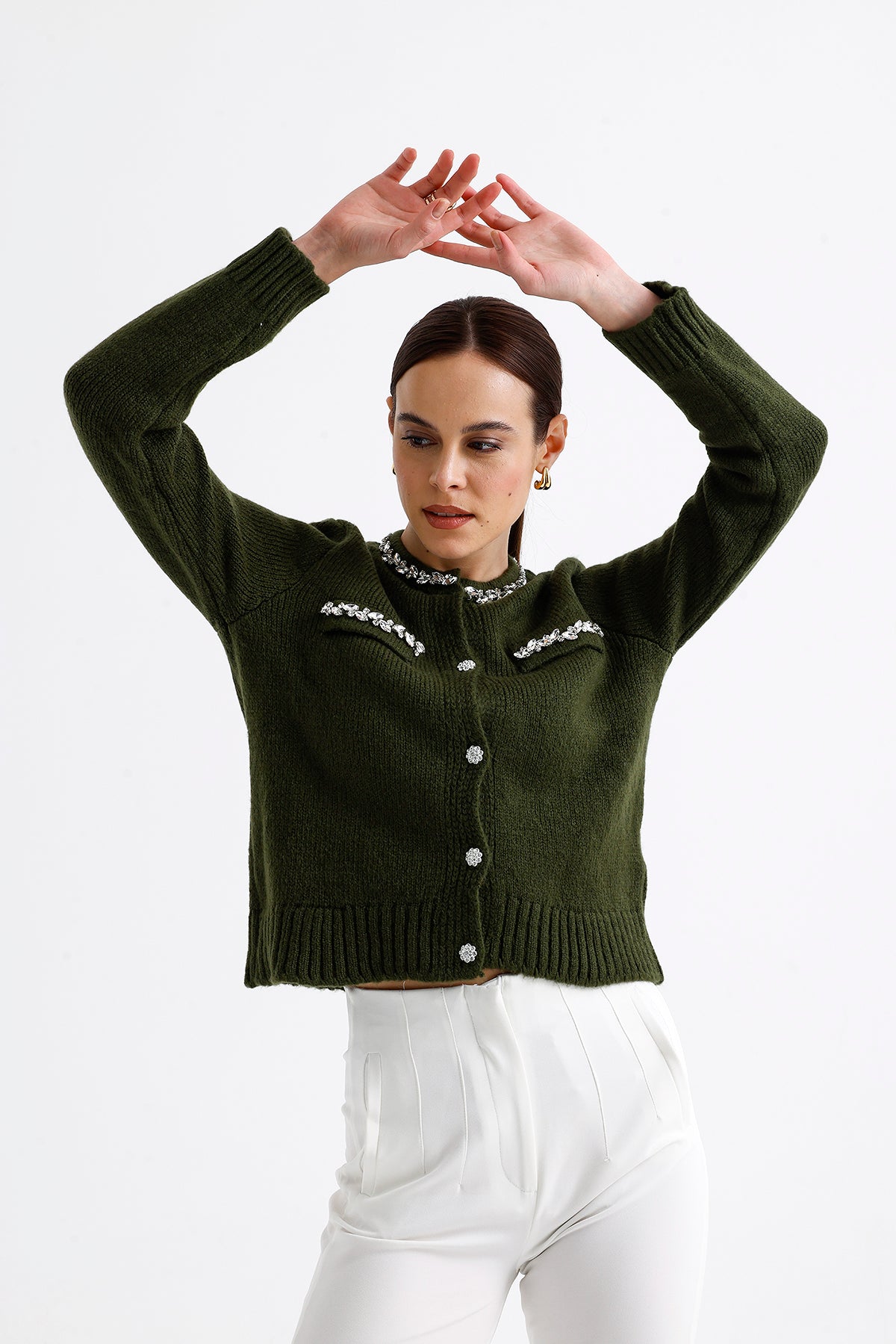 Stone Buttoned Cardigan | CARDIGAN | CLOTHES | Lebbse Stone Buttoned Cardigan | CARDIGAN | CLOTHES | Lebbse