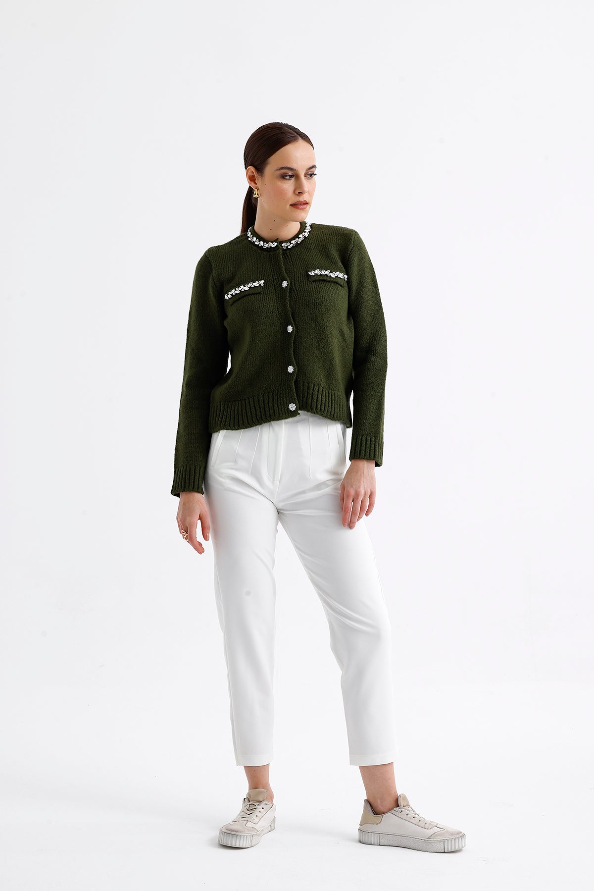 Stone Buttoned Cardigan | CARDIGAN | CLOTHES | Lebbse Stone Buttoned Cardigan | CARDIGAN | CLOTHES | Lebbse