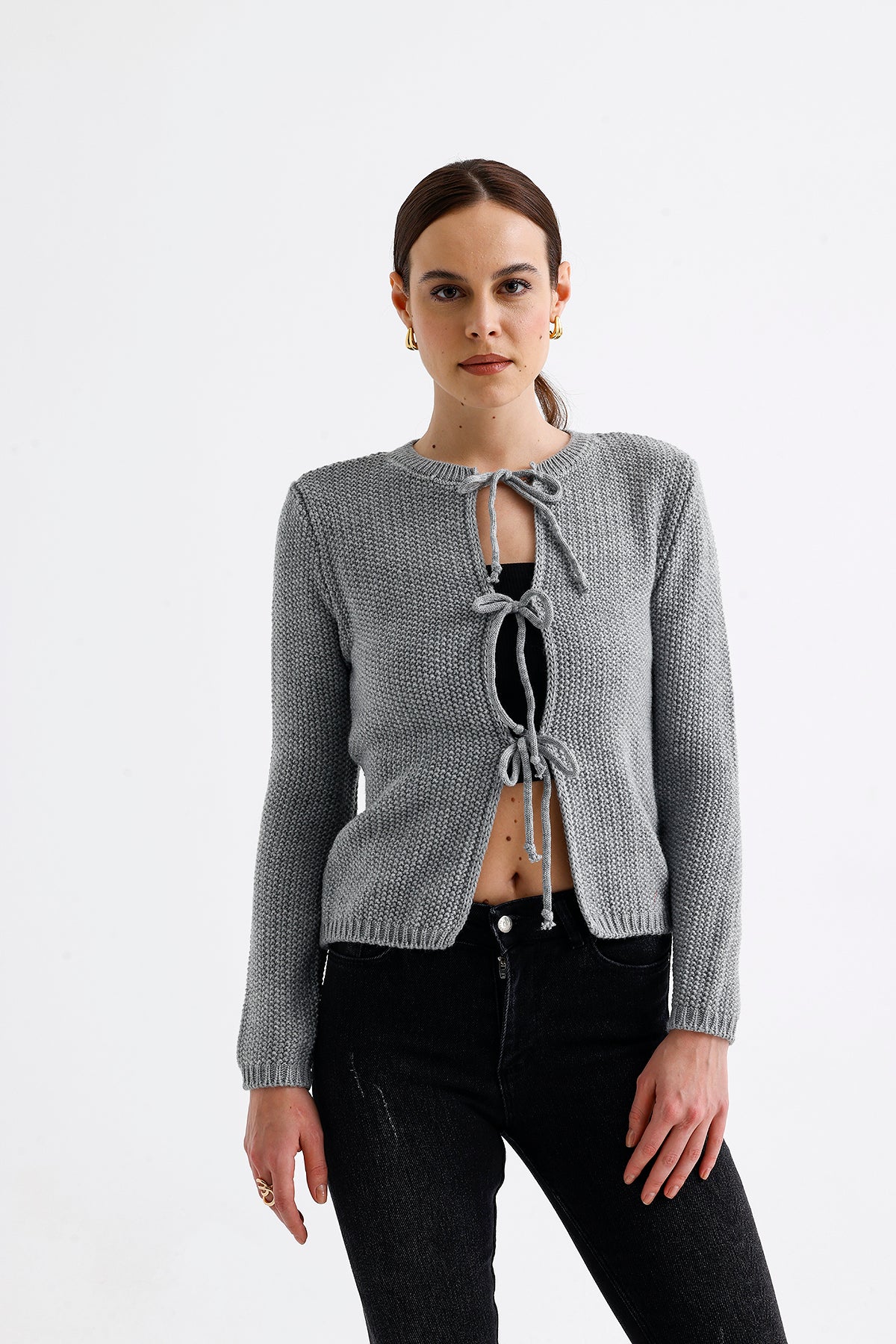 Laced Cardigan Gray | November Vibes | Lebbse Laced Cardigan Gray | November Vibes | Lebbse