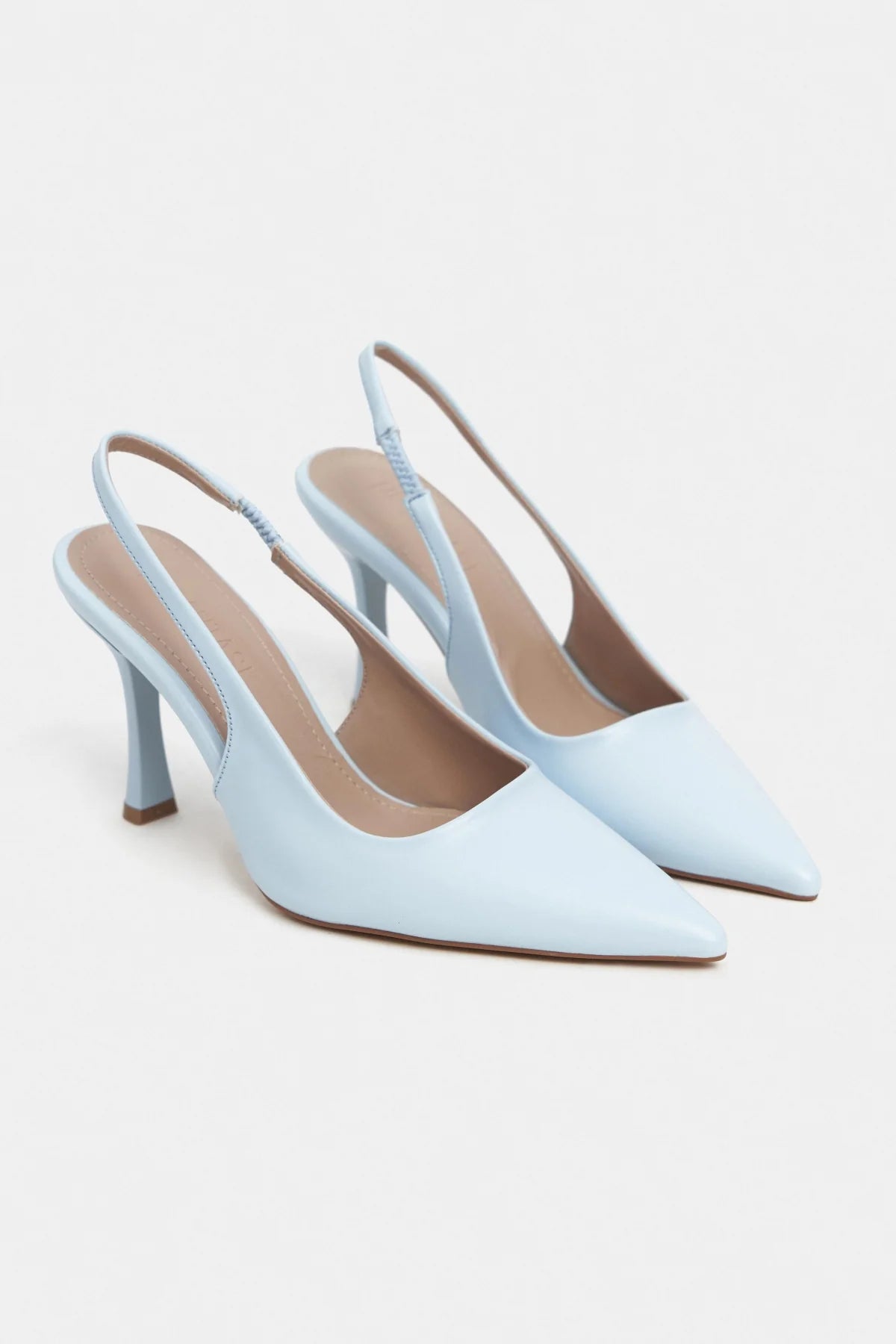 ELARA Baby Blue Matte Slingback V-Vamp Pointed Toe Women’s Heels | FOOTWEAR | Heels | Lebbse ELARA Baby Blue Matte Slingback V-Vamp Pointed Toe Women’s Heels | FOOTWEAR | Heels | Lebbse