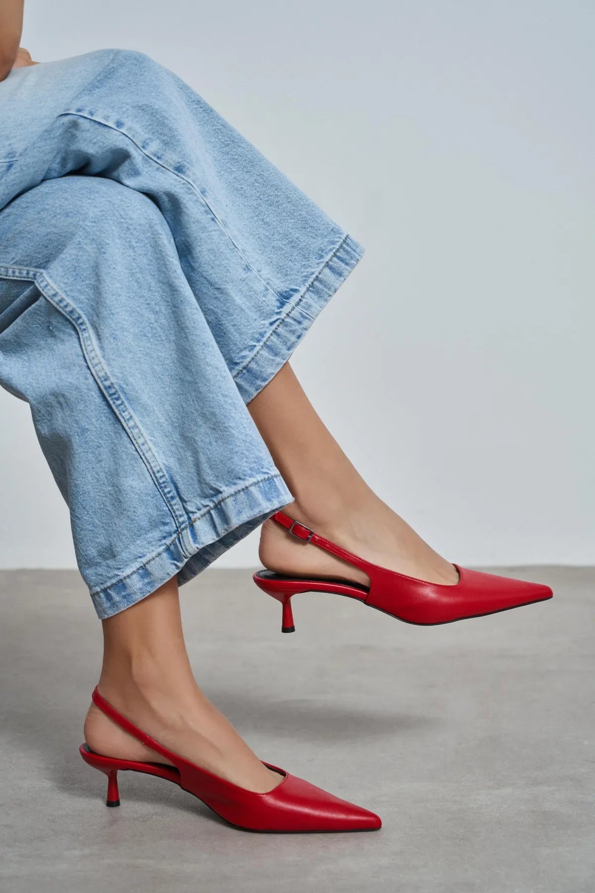 DIPSY Red Matte Buckle Detail Pointed Toe Women’s Heels | FOOTWEAR | Heels | Lebbse DIPSY Red Matte Buckle Detail Pointed Toe Women’s Heels | FOOTWEAR | Heels | Lebbse