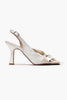 Lorea Pearl Satin Bow Detail Women's High Heel Shoes