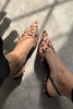 Arty Leo Satin Elastic Detail Pointed Toe Short Heeled Women's Ballerinas