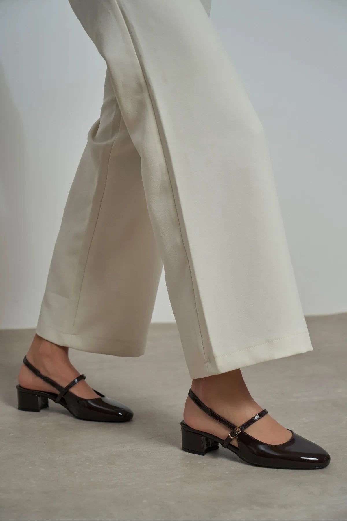 TEDY Coffee Patent Square Toe Buckle Detail Slingback Women’s Low Heel Flats | Ballet Flats | FOOTWEAR | Lebbse TEDY Coffee Patent Square Toe Buckle Detail Slingback Women’s Low Heel Flats | Ballet Flats | FOOTWEAR | Lebbse