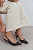 ADEN Coffee Rustic Pattern Open Toe Pointed Women’s Heels
