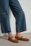 MONO Tan Suede Genuine Leather Buckle Detail Women’s Ballet Flats