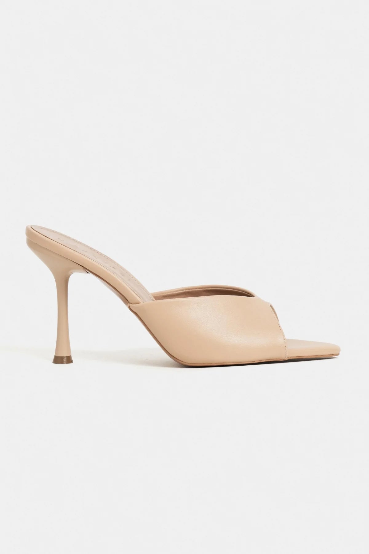 RODI Nude Matte Pointed Toe Women’s Thin Heel Mule Sandals
