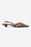 Arty Leo Satin Elastic Detail Pointed Toe Short Heeled Women's Ballerinas