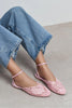 TRACY Candy Pink Lace Detail Back Strap Buckled Women’s Heeled Sandals