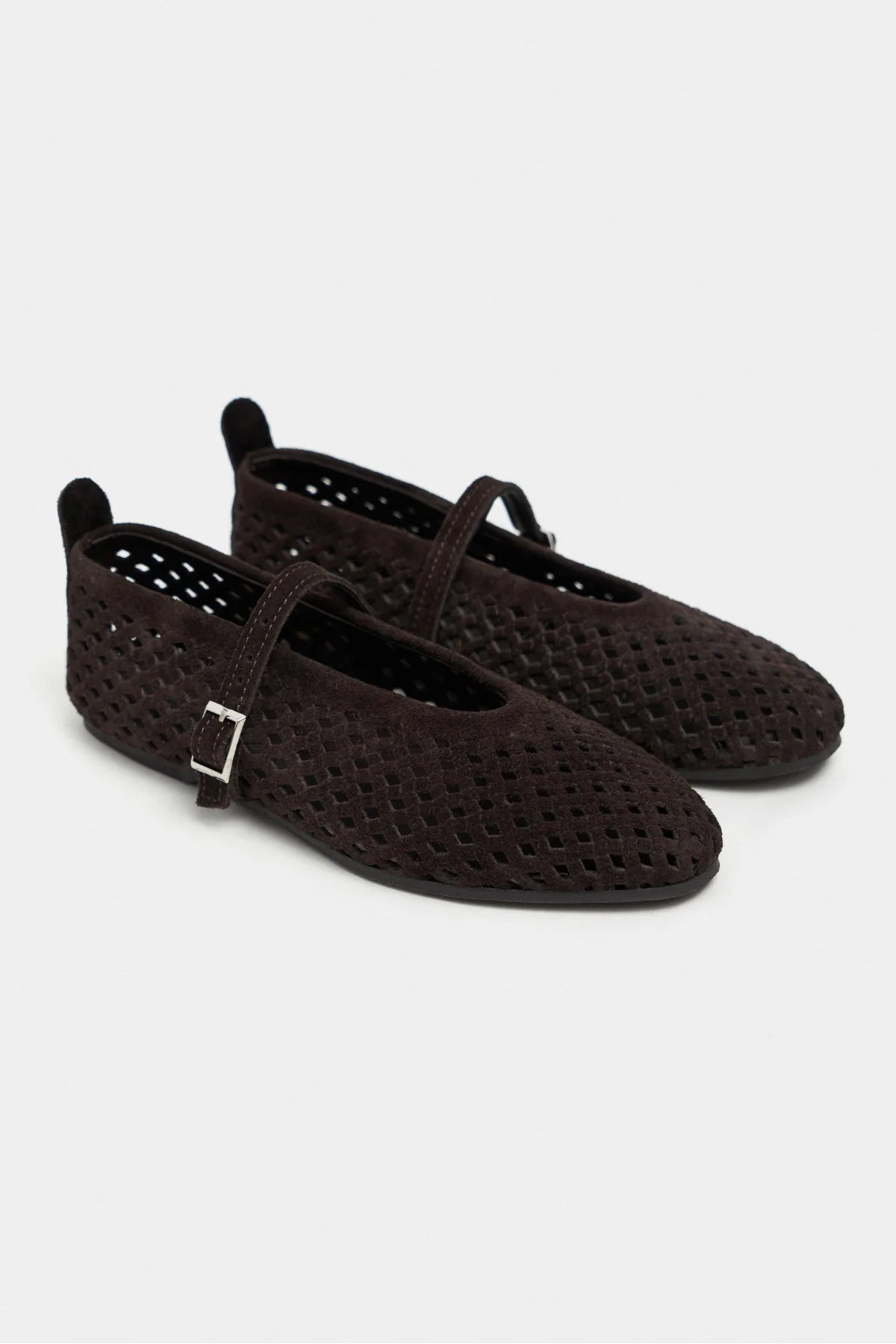 BELINDA Coffee Suede Leather Studded Buckle Detail Women’s Ballerina Flats | Ballet Flats | FOOTWEAR | Lebbse BELINDA Coffee Suede Leather Studded Buckle Detail Women’s Ballerina Flats | Ballet Flats | FOOTWEAR | Lebbse