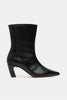 SHOWER BLACK RUSTIC PATTERNED WOMEN'S HIGH-HEEL BOOTS