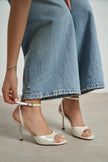 CHARMS Pearl Matte Ankle Strap Detail Women’s High Heels