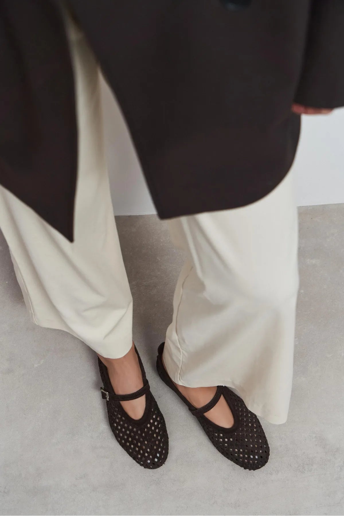 BELINDA Coffee Suede Leather Studded Buckle Detail Women’s Ballerina Flats | Ballet Flats | FOOTWEAR | Lebbse BELINDA Coffee Suede Leather Studded Buckle Detail Women’s Ballerina Flats | Ballet Flats | FOOTWEAR | Lebbse