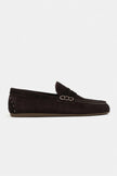 JERY Brown Suede Leather Women’s Loafer Shoes