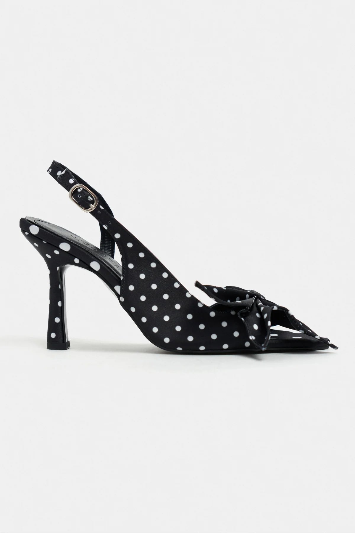LOREA Black Polka Dot Satin Bow Detail Women’s Heels | FOOTWEAR | Heels | Lebbse LOREA Black Polka Dot Satin Bow Detail Women’s Heels | FOOTWEAR | Heels | Lebbse
