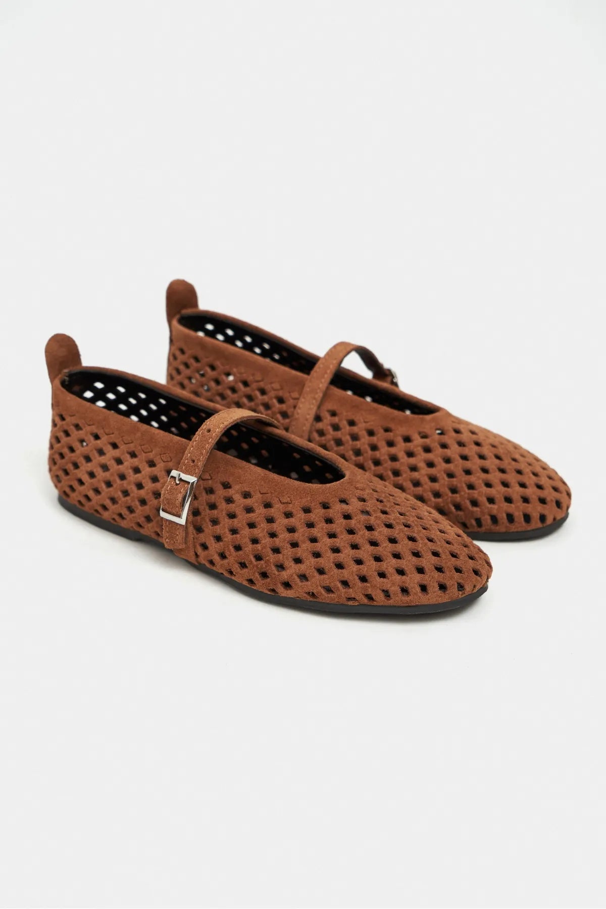 BELINDA Tan Suede Leather Studded Buckle Detail Women’s Ballerina Flats | Ballet Flats | FOOTWEAR | Lebbse BELINDA Tan Suede Leather Studded Buckle Detail Women’s Ballerina Flats | Ballet Flats | FOOTWEAR | Lebbse