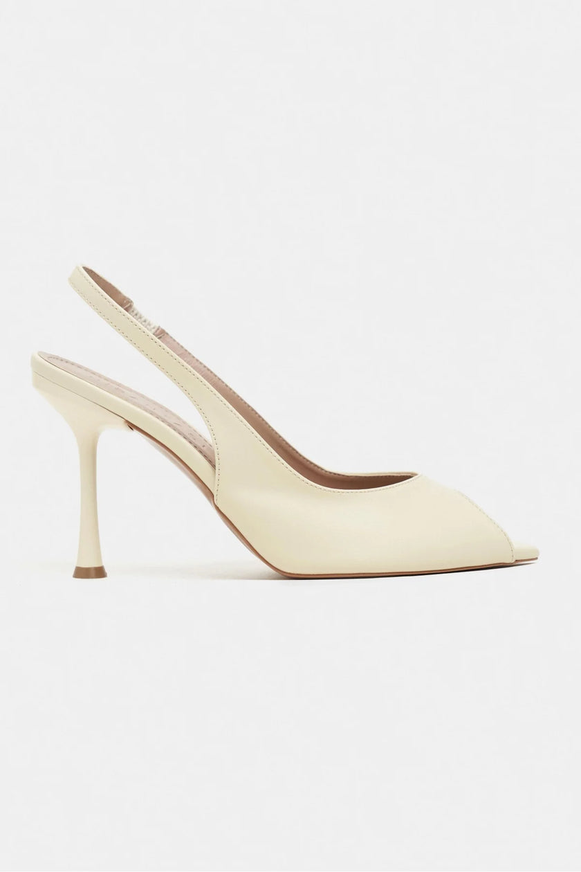 BETTY Butter Yellow Matte Open Toe Women’s Heels