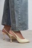 BETTY Butter Yellow Matte Open Toe Women’s Heels