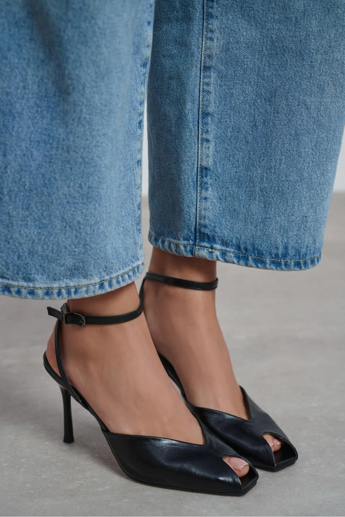 VELA Black Rustic Open Toe Ankle Strap Women’s Heel Shoes | FOOTWEAR | Heels | Lebbse VELA Black Rustic Open Toe Ankle Strap Women’s Heel Shoes | FOOTWEAR | Heels | Lebbse