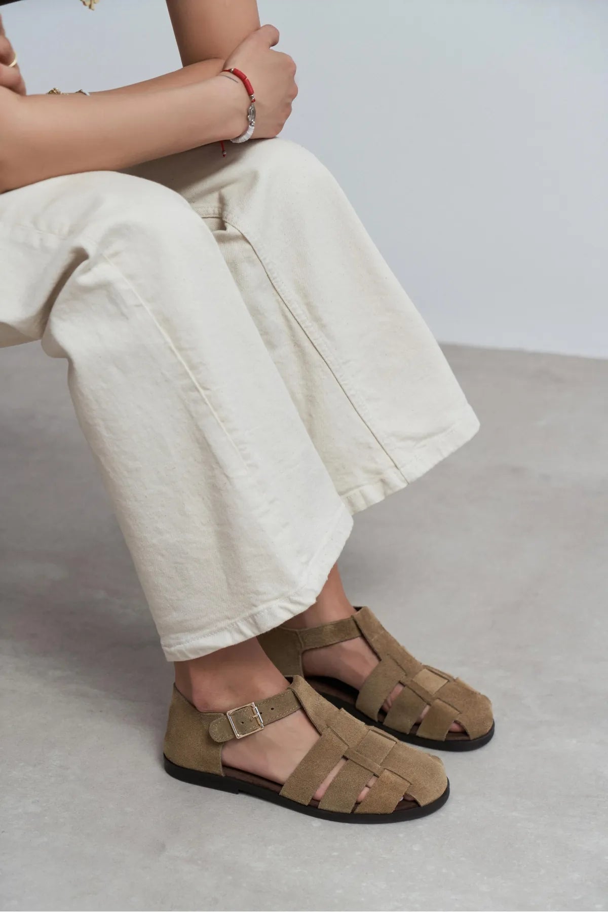 MARCEL Rome Beige Suede Genuine Leather Buckle Detail Women’s Flat Sandals | FOOTWEAR | SANDALET | Lebbse MARCEL Rome Beige Suede Genuine Leather Buckle Detail Women’s Flat Sandals | FOOTWEAR | SANDALET | Lebbse