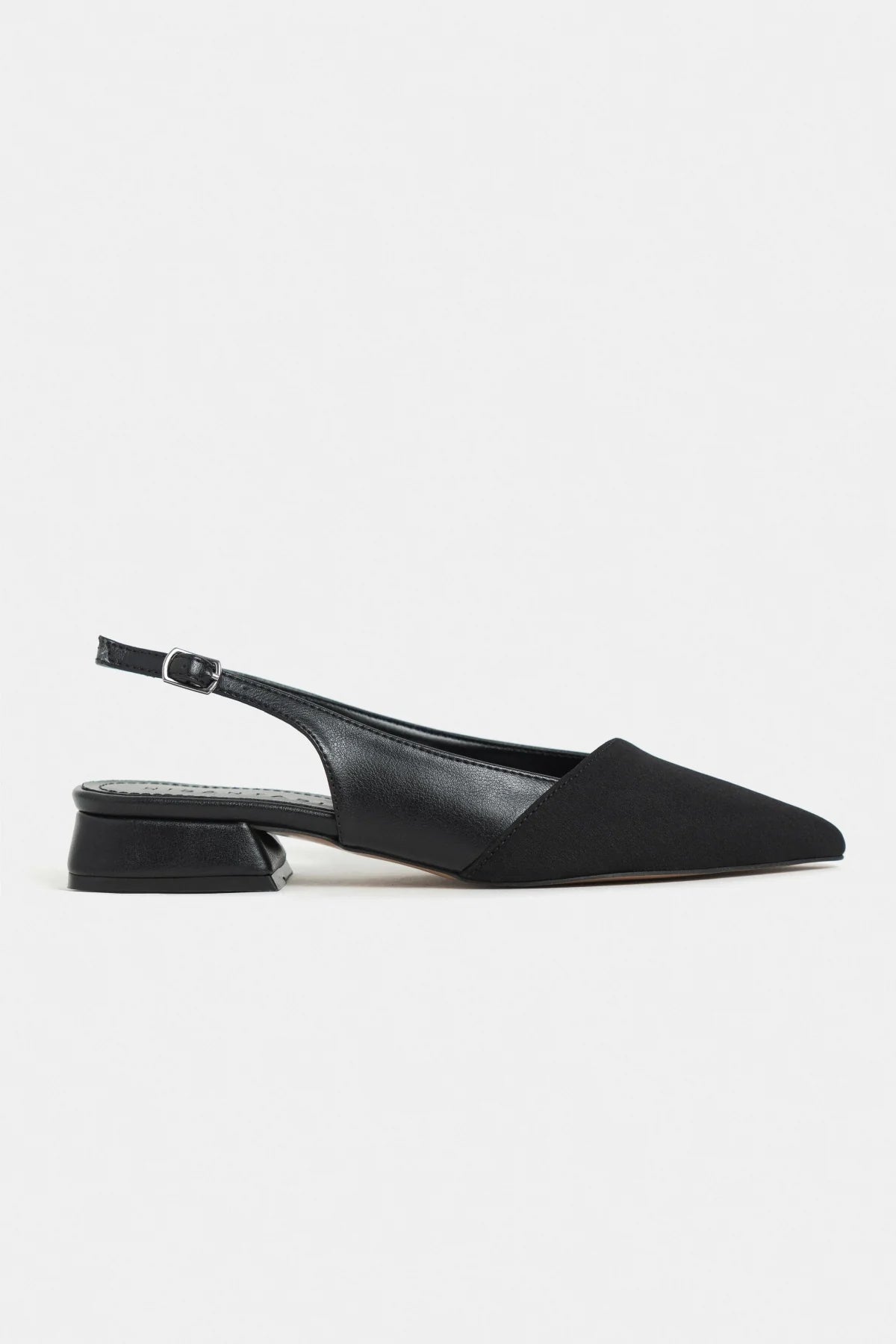 VIKTOR Black Matte Satin Pointed Toe Ankle Strap Detail Women’s Low Heel Ballet Shoes | Ballet Flats | FOOTWEAR | Lebbse VIKTOR Black Matte Satin Pointed Toe Ankle Strap Detail Women’s Low Heel Ballet Shoes | Ballet Flats | FOOTWEAR | Lebbse