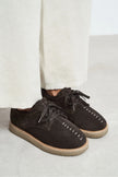 LUSHA Brown Genuine Suede Leather Fur-Lined Lace-Up Shoes – 2 cm