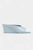 ALLISON Baby Blue Rustic Wedge Heel Women’s Slippers
