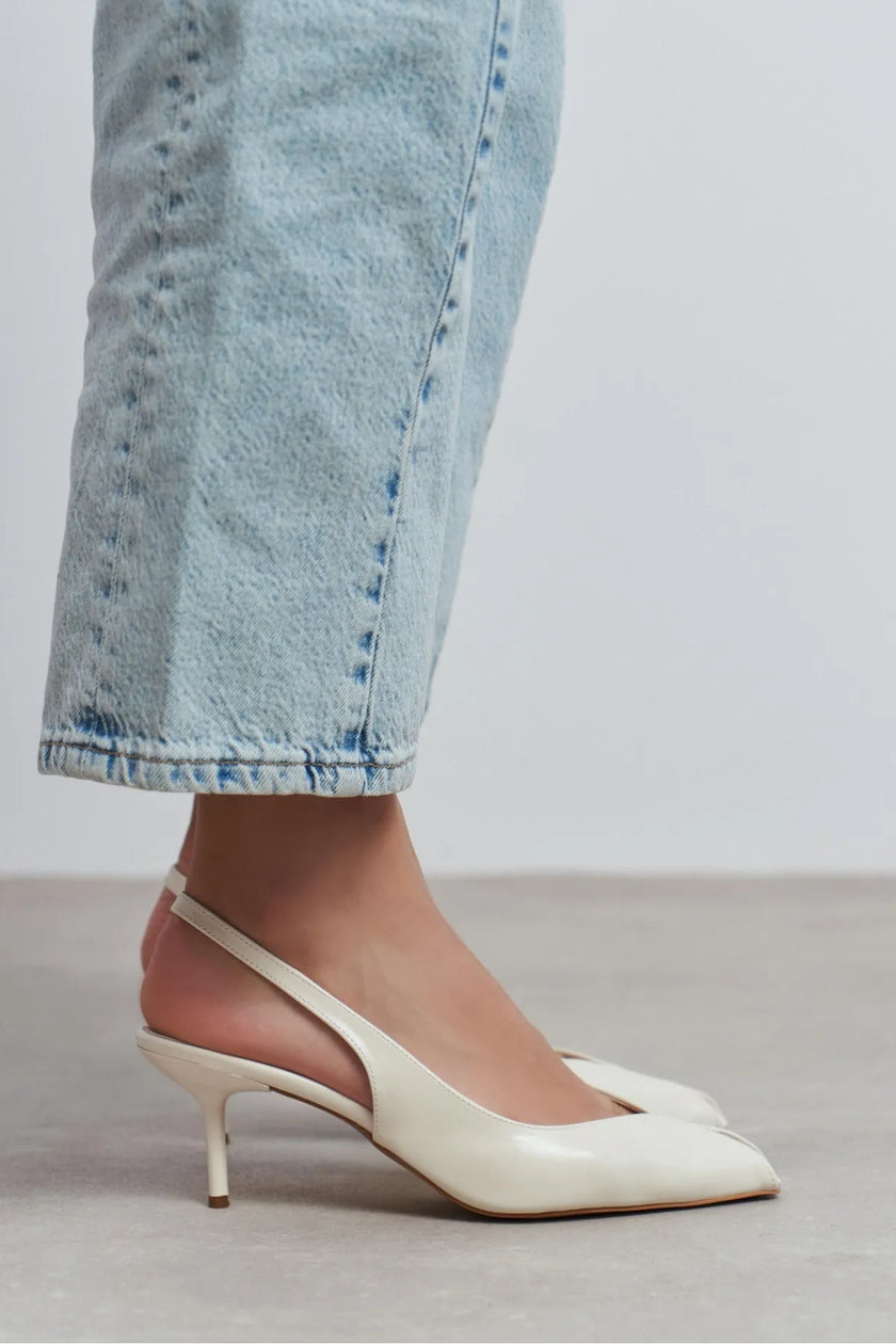 ADEN Beige Rustic Pattern Open Toe Pointed Women’s Heels
