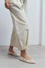 MAGNI Beige Lace Embroidered Bow Detail Women’s Ballet Flats