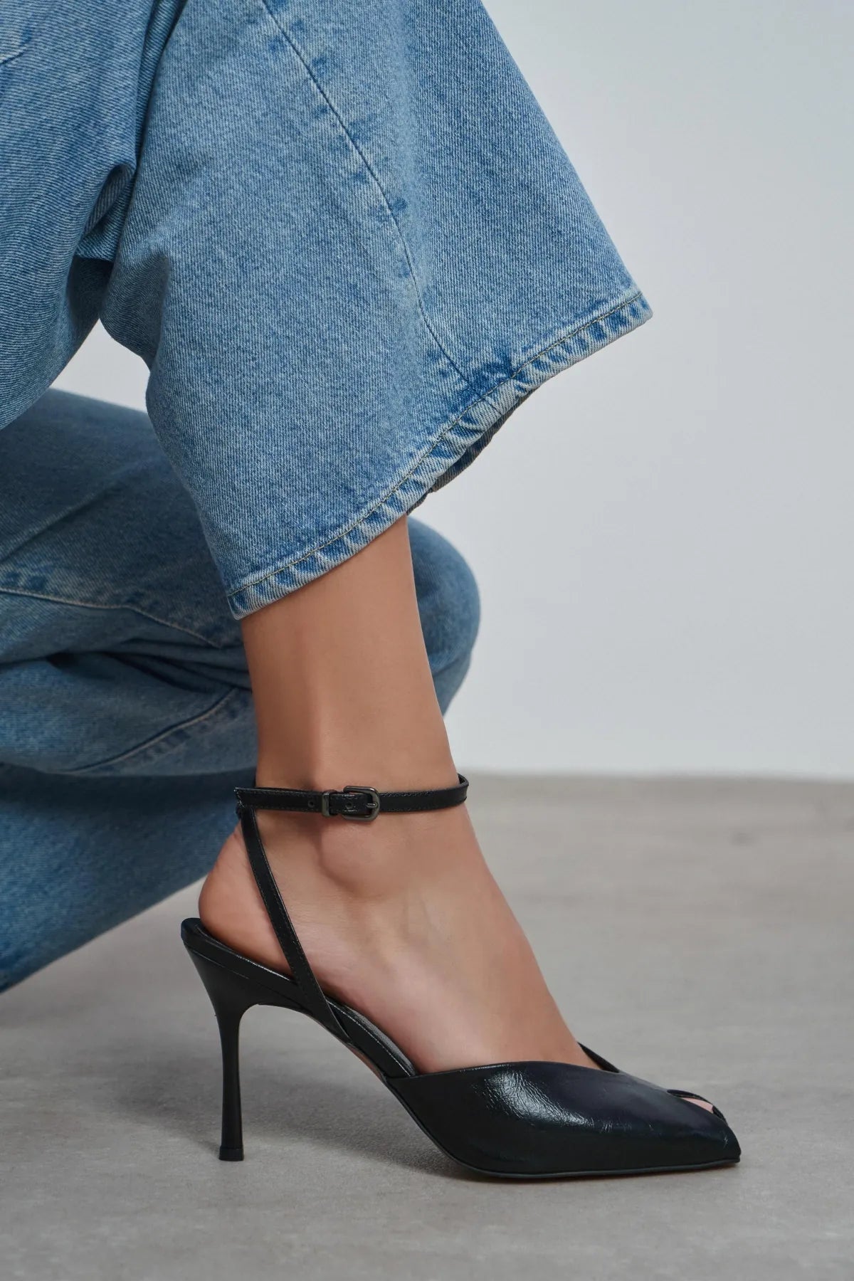 VELA Black Rustic Open Toe Ankle Strap Women’s Heel Shoes | FOOTWEAR | Heels | Lebbse VELA Black Rustic Open Toe Ankle Strap Women’s Heel Shoes | FOOTWEAR | Heels | Lebbse