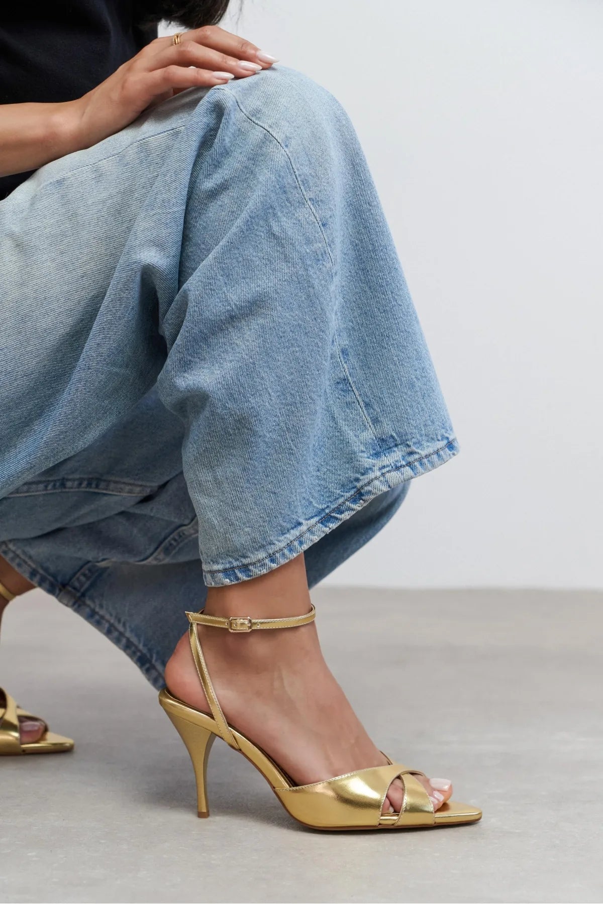 MONICA Gold Metallic Ankle Strap Detail Women’s Stiletto Heels | FOOTWEAR | Heels | Lebbse MONICA Gold Metallic Ankle Strap Detail Women’s Stiletto Heels | FOOTWEAR | Heels | Lebbse