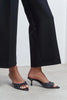 PROMISE Black Polka Dot Patterned Pointed-Toe Women's Heeled Slippers