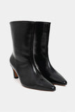 SHOWER BLACK RUSTIC PATTERNED WOMEN'S HIGH-HEEL BOOTS
