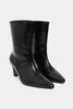 SHOWER BLACK RUSTIC PATTERNED WOMEN'S HIGH-HEEL BOOTS