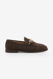 MENIVA Brown Suede Stone Detail Women’s Loafers